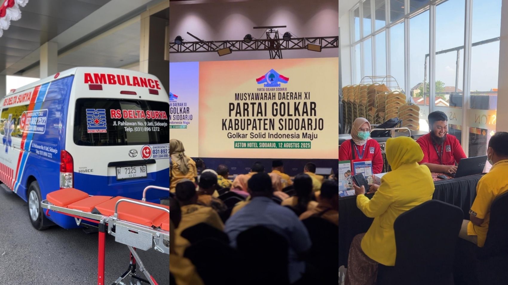 RS Delta Surya Dukung Layanan Medis pada Musda XI DPD Partai Golkar Sidoarjo